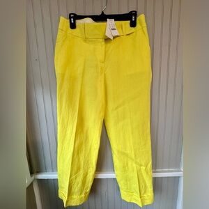 J. Crew Vibrant Yellow Ankle Pants